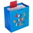 thumbnail image 4 of Hallmark Extra-Deep Birthday Gift Bag (Multicolor Wishes on Blue), 4 of 6
