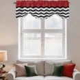 Black Ripple Tie Up Valance Curtains Black Striped Simple Adjustable ...