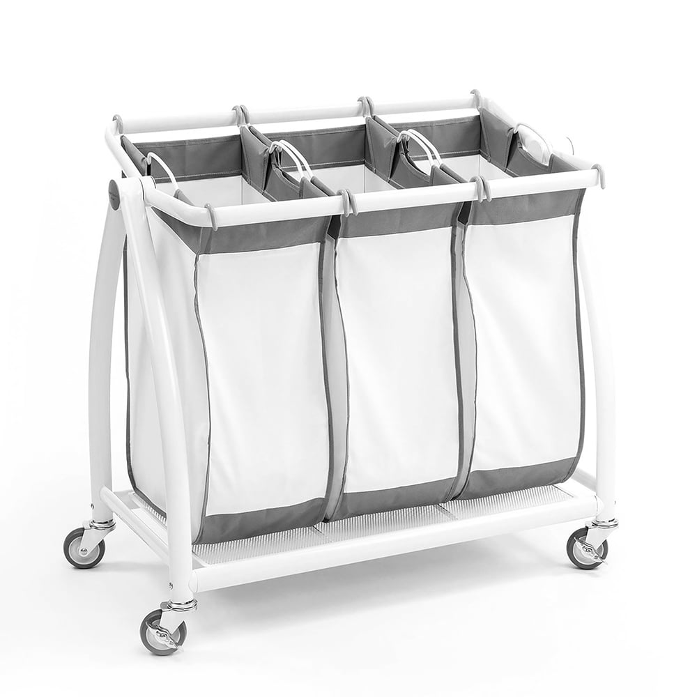 Details about   JEFEE Laundry Sorter Cart kaundry Sorter Divided Hamper with Heavy Duty Rolling 