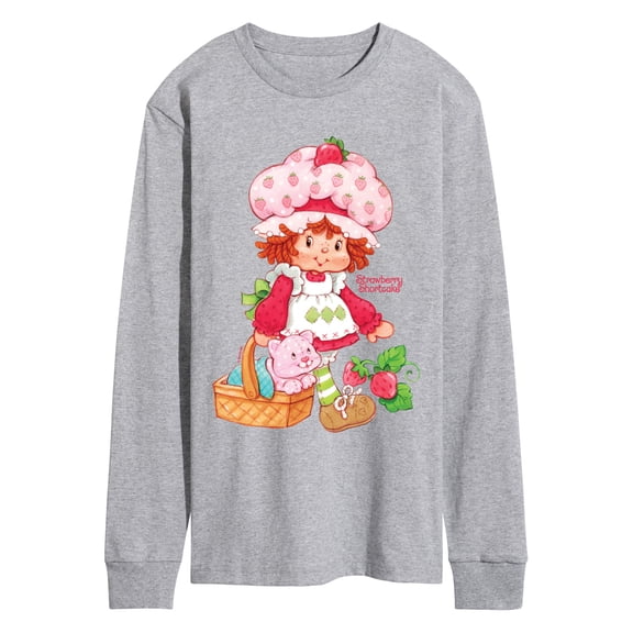 Strawberry Shortcake - Custard In Basket - Men's Long Sleeve Graphic T-Shirt