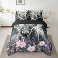 thumbnail image 2 of Castle Fairy White Highland Bull 7-Piece Twin Bedding Sets for Teens Girls Boys,Spring Graden Flowers Bedding Comforter Set,Rustic Animal Breathable Sheet Sets,Luxury Bedroom Decor, 2 of 8