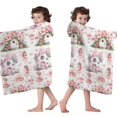 thumbnail image 4 of Fairy Princess Mushroom Pattern Hooded Bath Towel，50"x30" for Ages 3 To 12 Kids, Quick Dry Lightweight Soft Microfiber Hood Beach Towel Cover Up for Kids, 4 of 7