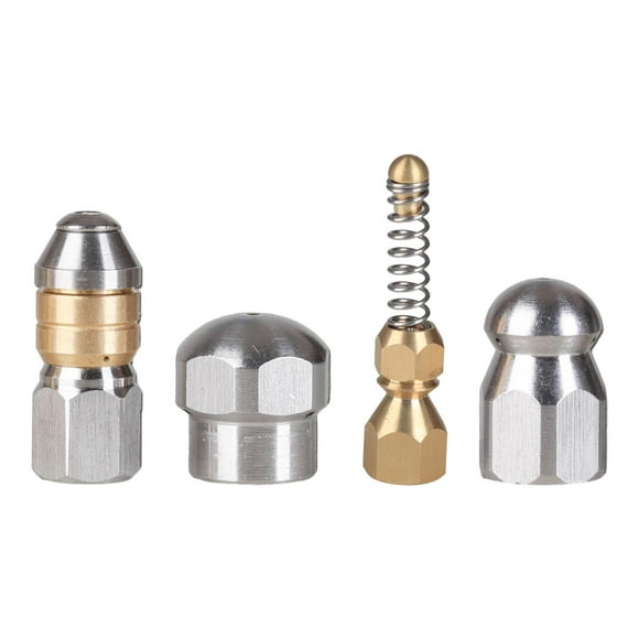 DOLITY 4 Pressure Washer Sewer Jetter Nozzle Sewer Nozzle Drain Jetter Hose Nozzles