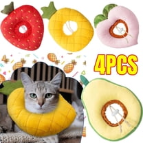 4 Pcs Cat Cone Collar Adjustable Recovery Collar After Surgery Neck Protective Cone Collars for Kitten Small Dog Pet Cute
