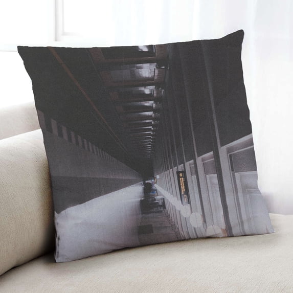 Ahgly Company Transportation Train Indoor Throw Pillow, 18 inch by 18 inch