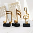 thumbnail image 3 of AMLESO 3Pcs Note de Musique Sculpture Musicale Ornements de Sculpture Musicale pour Intérieur Extérieur, 3 of 8