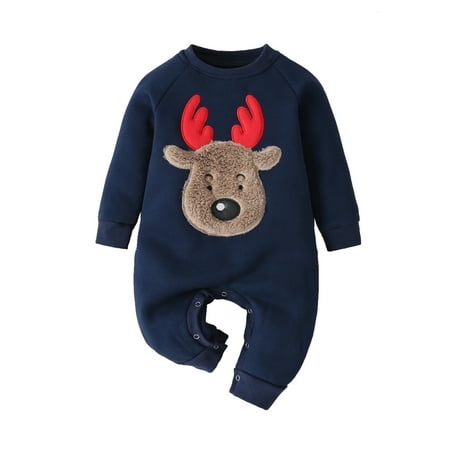 

Utoimkio Girls Jumpsuits Size 10-12 Infant Baby Boy Girl Long Sleeve Christmas Deer Romper Jumpsuit Clothes