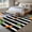 Black, variant on Runner Rug 2 x 6 Ft, Grey Bunny Easter Washable Non-Slip Floor Mat for Kitchen Hallway/Entryway, Rabbits Spring Botanical Black White Plaid Long Kitchen Runner Area Rugs for Living Room, Low-Profile