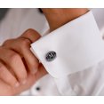 thumbnail image 3 of Lillian Rose Cufflinks/Tie Tack Black Band Monogram I, 3 of 3