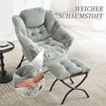 thumbnail image 5 of MOONMISS Accent Chair with Ottoman,with Armrests and Side Pockets、 Footrest for Living Room,Light Green, 5 of 6
