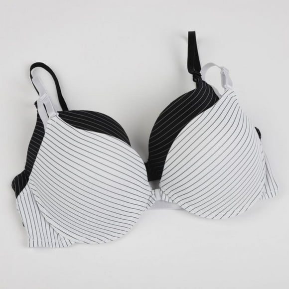 Wuffmeow Soutien-gorge à Fermeture avant à Couverture Complète pour Femmes, Sans Coutures, Aguichant, Rehausseur pour Filles, sous-Vêtements, Boucle, Petite Poitrine, à Armatures, à Imprimé Rayé