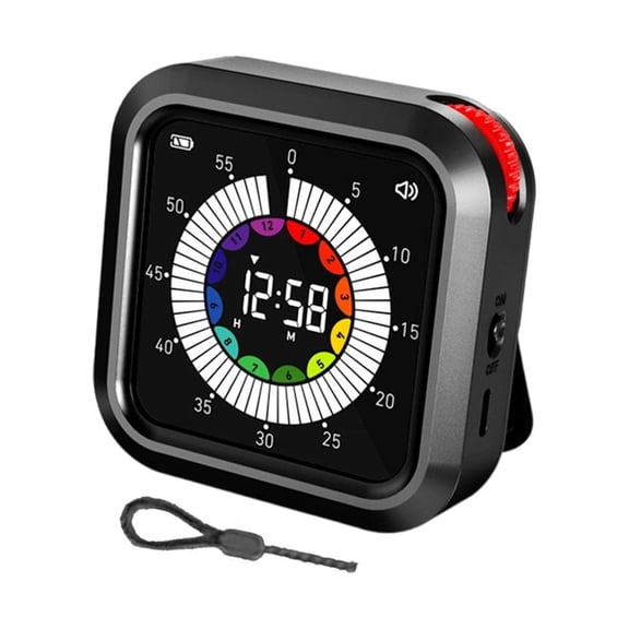 Ywmsfl Visual Digital Timer With Lanyard Rechargeable LCD Display Countdowns/Up 12H 59M For Students Home Offices And Fitness