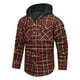 thumbnail image 1 of Meichang Men's Flannel Shirts Big and Tall Plaid Hoodies Fall Button Down Shirt Jacket Regular Fit Long Sleeve Coat Jacket, 1 of 9