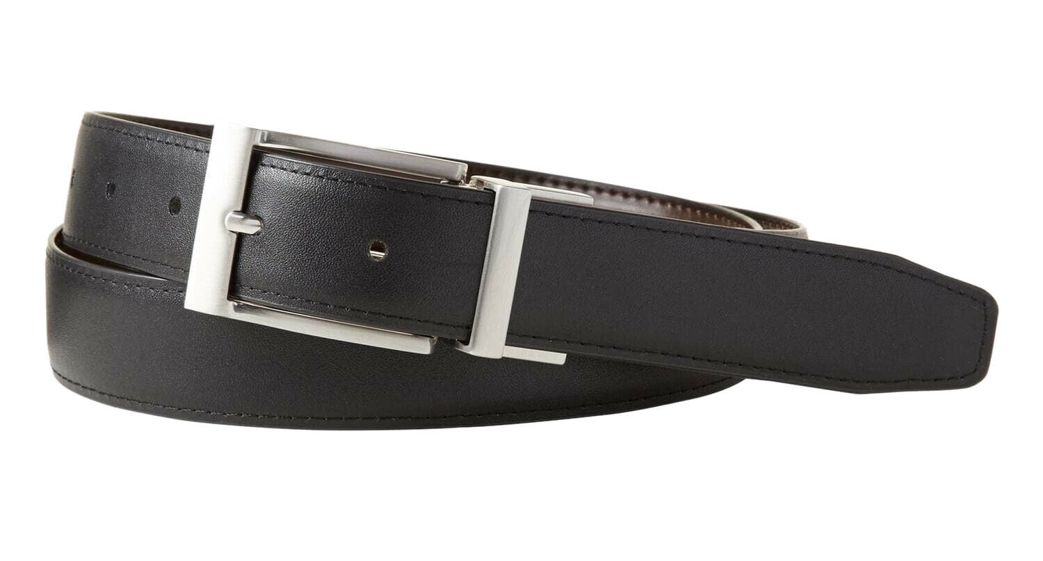 New Banana Republic Mens Black and Brown Genuine Leather Reversible