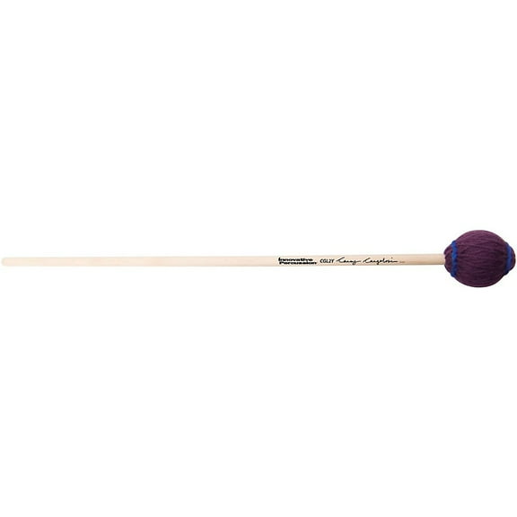 Innovative Percussion Casey Cangelosi Bass Marimba Mallets Rich Articulate/Dark Purple Yarn Birch