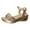 Gold, variant on Women Open Toe Sandals Soft Cushion Comfortable Slip On Shoes Ankle Strap Dressy Summer Sandals