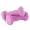 thumbnail image 1 of Juego de mancuernas Yes4All de neopreno hexagonal antideslizante de 1 kg, color morado, 1 of 8