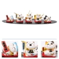 thumbnail image 4 of Gymnture New Year's Day Maneki Neko Lucky Cat Figurine for Wealth & Good Luck - Style B, 4 of 11