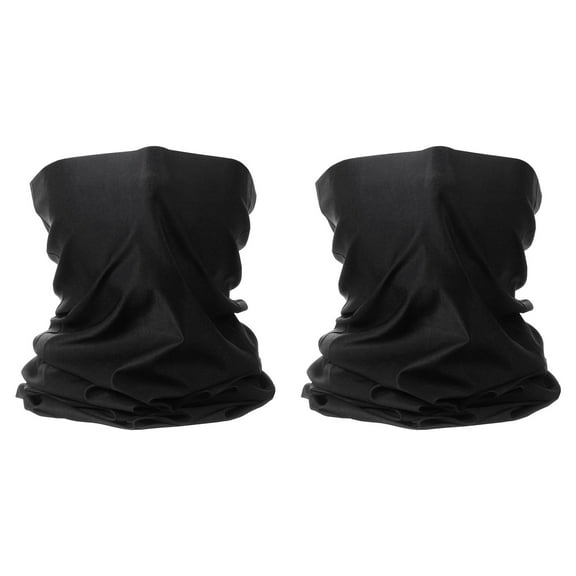 Uxcell 2pcs Summer Neck Gaiter Sun Protection Face Mask for Fishing, Black