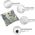 thumbnail image 6 of nygtbtfer  Purple Lavender Flower Pillow Covers  Set of 2 Vintage Spring Floral Decorative Pillows Case Polyester Linen Outdoor Cushion Covers for Couch Sofa Bed Home Deco White, 6 of 7