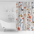 thumbnail image 4 of Small Stall Shower Curtain 36x72 Inch Narrow Half Size Elegant Spring Floral Bath Curtains Bathroom Decor Watercolor Botanical Butterfly Waterproof Fabric Shower Curtain Set with Hooks 36 Inch, 4 of 6