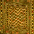 thumbnail image 1 of Ahgly Company Machine Washable Indoor Square Persian Yellow Traditional Area Rugs, 5' Square, 1 of 4