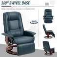 thumbnail image 6 of GVN Chaise Lounge, Lounge Chair,Adjustable Swivel Lounge Chair with Footrest, Armrest and Wrapped Wood Base, Blue, 6 of 11