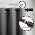 thumbnail image 3 of ZOPZO Adjustable Curtain Rods with Modern Black End Caps, Black, 30-48 Inch, Duty Metal Window Rods Includes Wall‑Mount Hardware, 3 of 9