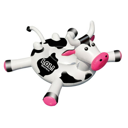 Swimline LOL 90268 Swimming Pool Kids Giant Rideable On Cow Inflatable Float Toy