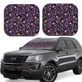 thumbnail image 6 of Kdxio Lavender Flowers Print 2-Piece Sun Shade Front Windshield - Foldable Car Front Window Sunshades for Most Sedans SUV Truck, 6 of 6