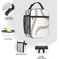 thumbnail image 5 of Baseball Lunch Bag for Women Men, Insulated Reusable Lunch Box for Work Office School Picnic - Portable Lunch Tote Bag Cooler Bag, 5 of 6