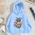 thumbnail image 2 of Byoo Big Girls Hoodie Cute Cartoon Owl Print Casual Hooded Sweatshirt Fall Pullover Top, 2 of 3
