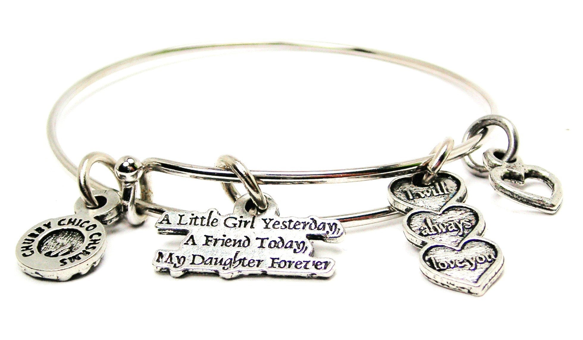 2.5 Chubby Chico Charms Niece Victorian Scroll Expandable Wire Bangle