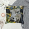 thumbnail image 2 of PRATYUS Sunflower Throw Pillow Cover for Kids Girls Boys,Rustic Milk Cow Cushion Case Yellow Floral Cushion Cover Bohemian Flowers Accent Pillow Case Wildlife Farmhouse,Yellow Blue White, 2 of 5