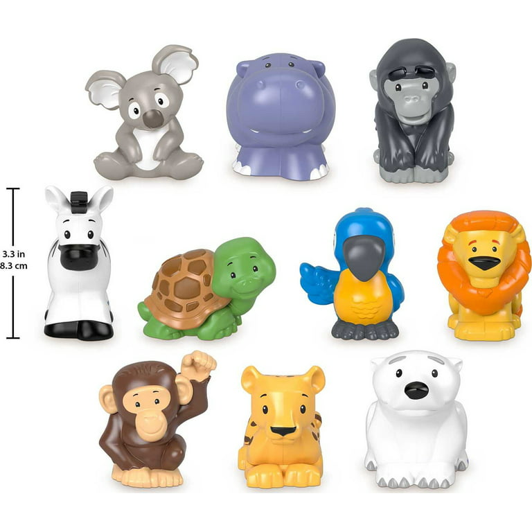 Fisher-Price Little People 10-Piece Animal Pack Figure Set for Toddler  Pretend Play 