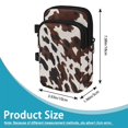thumbnail image 7 of COEQINE Forearm Crutch Bag Elbow Crutch Organizer Black Brown Cow Print Walking Cane Accesories, Storage Pouch, with 2 Zipper Pockets, Large Capacity, for Men & Women, 7 of 7