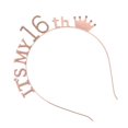 thumbnail image 1 of Birthday Party Hair Hoop Golden Headband 18x15.5cm 1Pc, 1 of 3