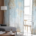 thumbnail image 4 of Contemporary Yellow Blue Tree Sheer Curtains 84 Inches Long 2 Panels Set, Window Sheer Curtains for Living Room/Bedroom, Abstract Art Oil Paiting Light Filtering Rod Pocket Curtain 52'' x 84'' x 2, 4 of 7