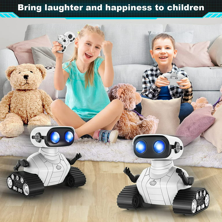 WOWELLO Emo Robot Toys for Kids, Rechargeable Remote Control Smart Robots  with Gesture Sensing, Fun Recording and Shining LED Eyes, Toys for 3 4 5 6  7