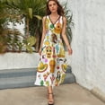 thumbnail image 3 of Fiesta Time! Mexican Icons Womens Night Club Maxi Dress V Neck Sleeveless Bohemia Long Dresses, 3 of 9
