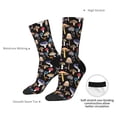 thumbnail image 4 of Disketp Mushrooms and Autumn Leaves Unisex Crew Socks Lightweight Breathable Ventilation Ankle Socks, Mid-calf socks for Daily, 4 of 6