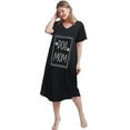 thumbnail image 3 of FEREMO 2-pack Plus Size Sleepshirts for Women V Neck Short Sleeve Nightshirts Sleepwear, 3 of 7