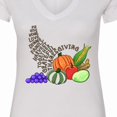 thumbnail image 4 of Inktastic Thanksgiving Cornucopia Word Art Women's V-Neck T-Shirt, 4 of 5