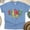 CarolinaBlue, variant on Colorful Teacher Shirt – Checkerboard Rainbow Bow T-Shirt, White, Size M