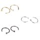 thumbnail image 1 of 3 Pcs/Set Black Gold Silver Fake Nose Ring For Women Girls Septum Clip Jewelry, 1 of 5