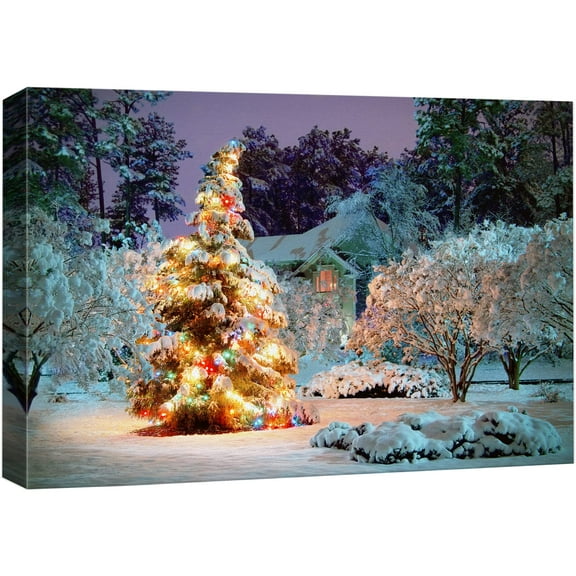wall26 Canvas Wall Art Merry Christmas Pictures Home Wall Decorations for Bedroom Living Room Paintings Canvas Prints Framed - 16x24 inches