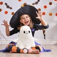 thumbnail image 4 of Eqslft Halloween Ghost Plush Toy Doll,12 Inch Round Eye Stuffed Character Cushion Pillow, Cute Decor Gift for Game Enthusiasts and Fans, 4 of 4
