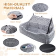 thumbnail image 2 of Dog Car Seats for Large Medium Small Dogs, Portable Dog Booster Car Seat with Safe Buckles and Storage Pockets, Pets Up to 120lbs, Machine Washable, 2 of 7