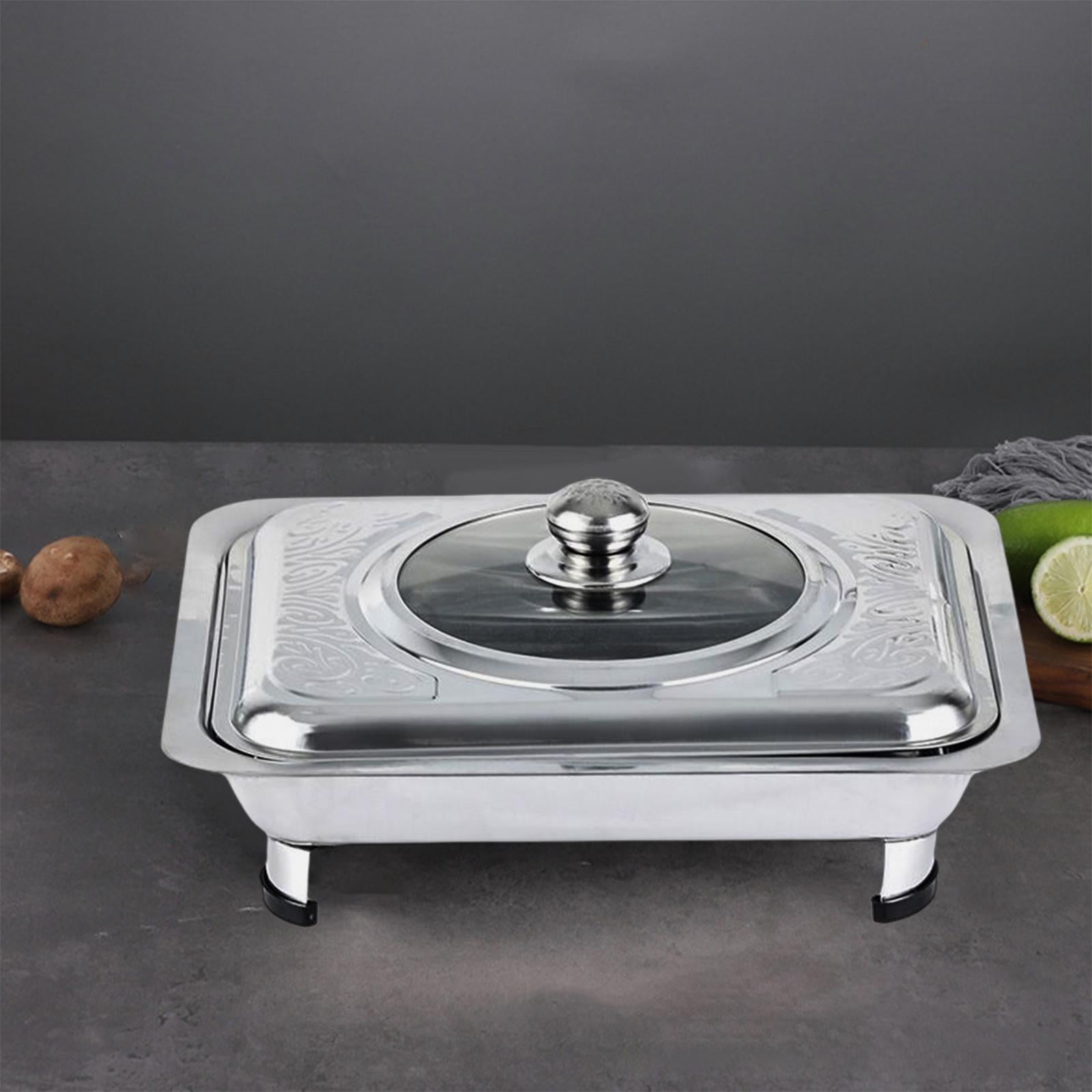 2 Plateaux De Service En Inox Rectangulaires - 26,5x15,5 Cm, Pour Restaurant, Maison, Apéritifs - 12
