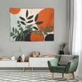 thumbnail image 2 of ONETECH Boho Mid Century Tapestry for Bedroom Aesthetic Abstract Minimalist Green Leaf Tapestry Modern Geometric Vintage Terracotta Sun Tapestries Wall Art for Kids Living Room Hippie Decor, 2 of 7